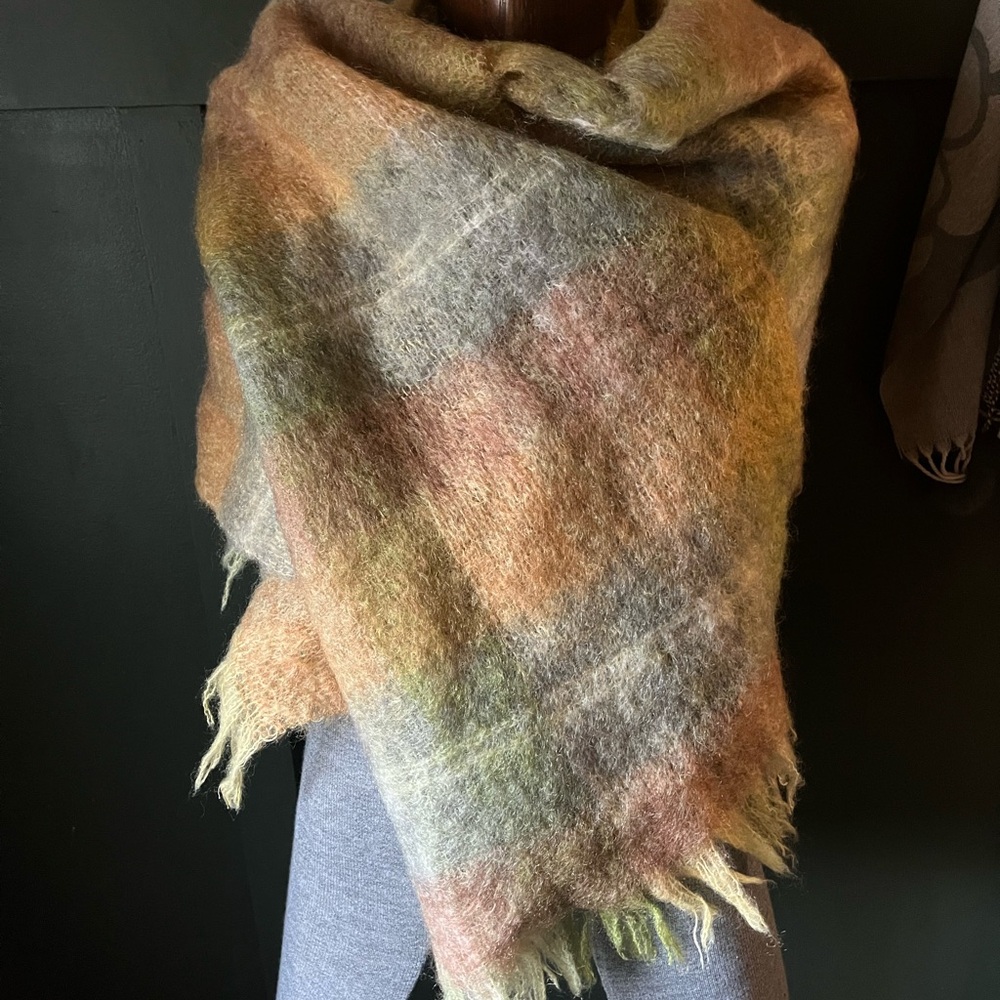 Multicolor Wool and Mohair Scarf